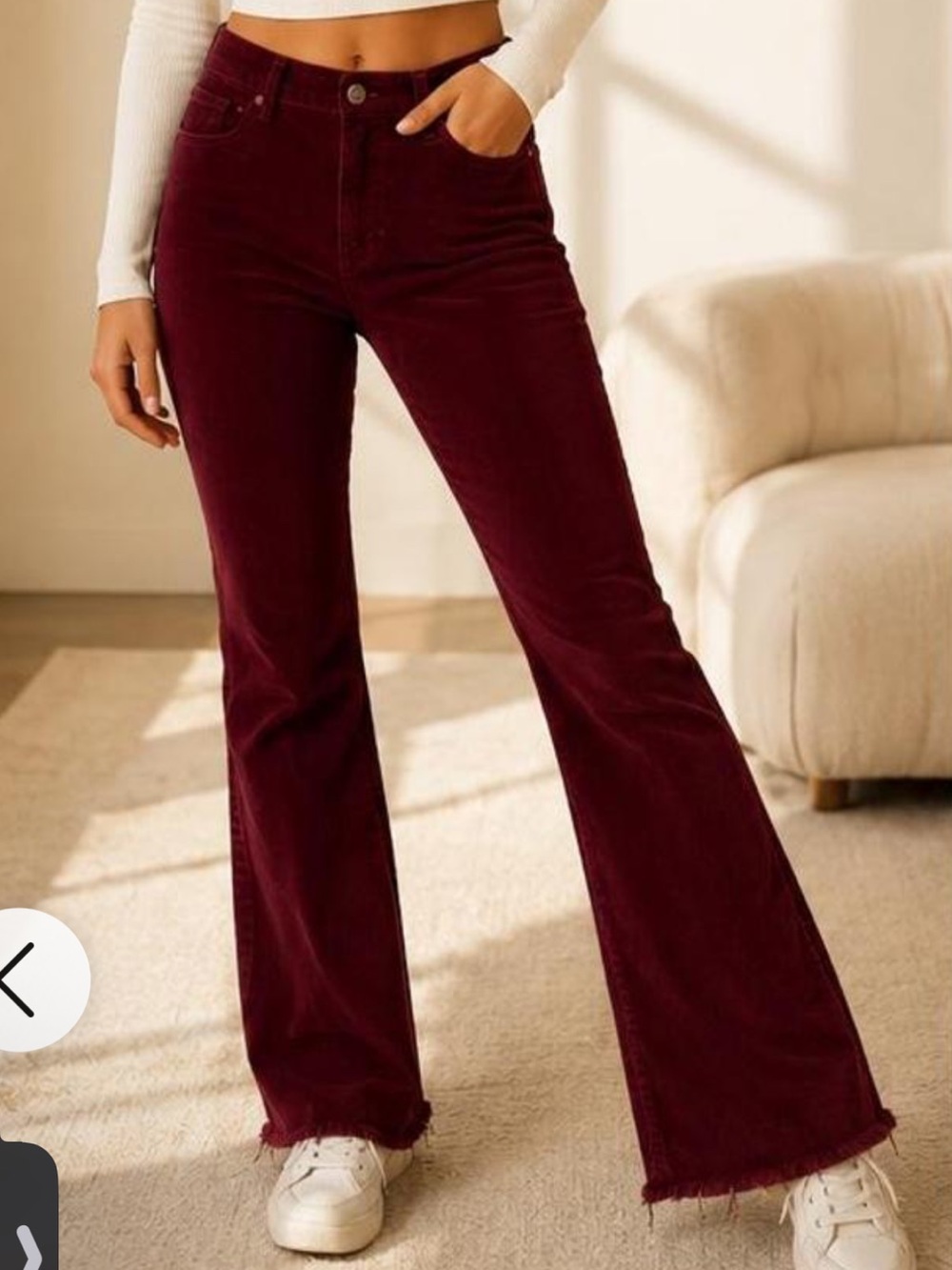 Celebrity Pink High-Rise Flare Jeans in Deep Wine